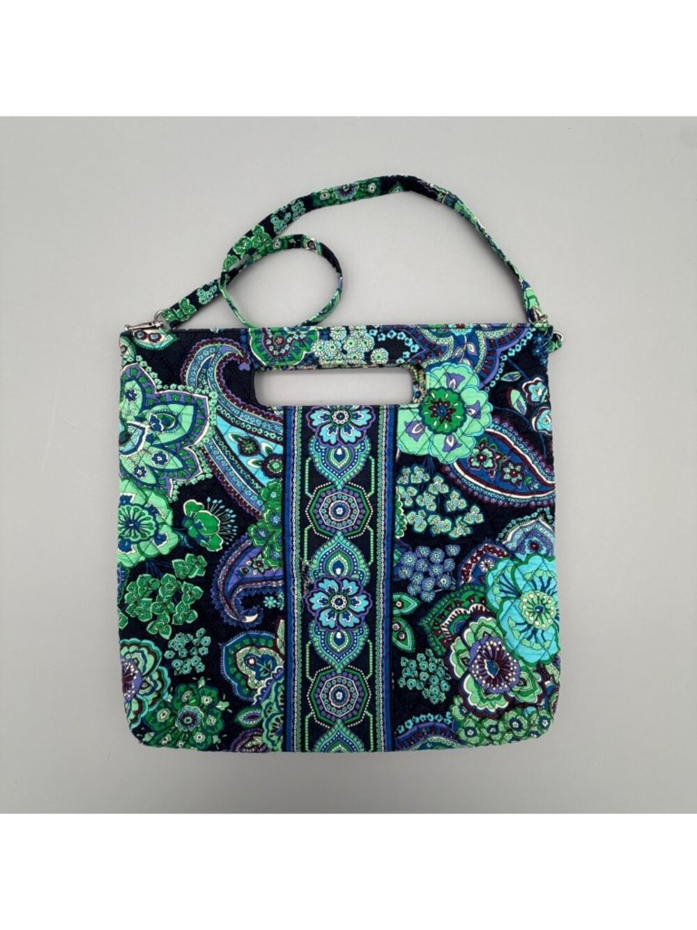 Vera Bradley Blue Rhapsody 13"x13" Square Shoulder Tote Bag Integrated Handles